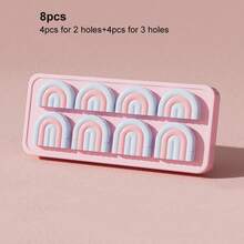 8 piezas Cubiertas de enchufe eléctrico, protectores de para el hogar - 4 agujeros de dos agujeros + 4 agujeros de tres agujeros - Ver 8