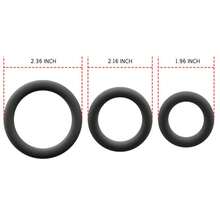 3PCS Silicone Cock Rings Different Sizes Penis Ring Long Lasting Adult Sex Toys For Men Masturbator - one-size - View 3