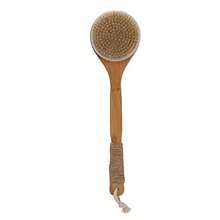 Cepillo para espalda de ducha con mango largo, cerdas naturales, depurador de baño, masajeador, cepillo exfoliante, cepillo para celulitis corporal para la limpieza del cuidado de la piel seca y húme - Color Primario - Ver 3