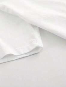 Suave Camiseta de Manga Corta con Cuello Redondo para Mujer, Estampado de Letras de Anime, Casual, Elegante, Imprescindible para Uso Diario y Fiestas, Envío Local, blusa casual mujer, blusas para mujer, playeras de mujer algodón - Blanco - Ver 4