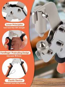 1 chiếc kìm bấm lỗ cầm tay, kìm bấm lỗ di động, bộ dụng cụ bấm lỗ hình mắt, dụng cụ bấm lỗ thủ công, bấm lỗ, dụng cụ làm đồ vải, thiết kế cầm tay, dụng cụ nhỏ gọn, cấu trúc chắc chắn, dụng cụ bấm lỗ đáng tin cậy, dụng cụ DIY - A - Xem 7