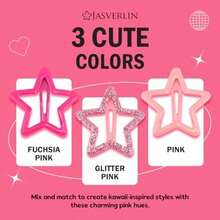 Jasverlin 36 Pinzas Para El Pelo Con Forma De Estrella Pasadores De Pelo Coloridos Y2K Para Mujeres Y Niñas Bonitos Accesorios De Metal Para El Pelo Pinzas Para El Pel Rosa 1 Unidad Paquete De 36   16586756 - Rosa - Ver 6
