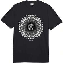 1 Piece Skull X Oke X Flower Of X Mandala Pm Tri-Blend T-Shirt For All Seasons, 100% Cotton, Single-Sided Print, Round Neck, Short Sleeve, Unisex, Base Layer, 180g, 100% Cotton. - 顏色 3 - 查看 1