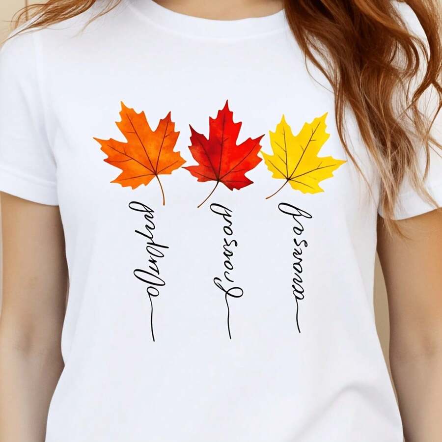 Women's T-Shirt With Minimalist Bear Design And Text - 白色 - 查看 1