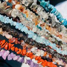Natural Stone Beads 5-8mm Asymmetric Crystal Gravel Beads Bracelet For Jewelly Natural Gravel For Jewelry Making Freeform Beads Diy Necklace Bracelet - Multicolor - View 3