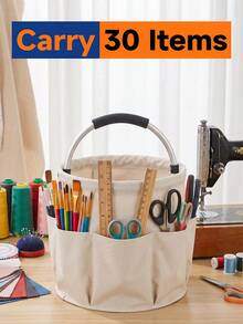 Lightweight Folding Basket With A Soft Grip Handle For Comfort Foldable Storage Basket For Women Men Chic Shower Caddy To Pack Your Supplies For Daily Workouts Portable Storage Organiser Bag Garden Outdoor Camping Beach Essentials - Storage Bag - View 2