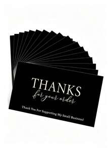 50pcs Thank You Cards, Thanks For Your Order Greeting Cards For Small Business Packaging, Minimalist Elegant Thank You Notes, Customer Appreciation Cards, Package Inserts - Sets - View 6