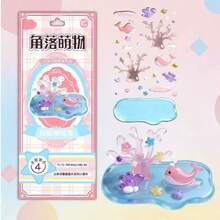 3D水晶浮雕叠叠贴纸，卡通动物造型手工贴纸，适合DIY和儿童使用 - 彩色 - 查看 9