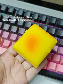 1pc Super Soft Butter Toast Squishy Stress Relief Squeeze Toy - Perfect Gift For Birthday, Holiday, Christmas, Halloween - Multicolor - View 13
