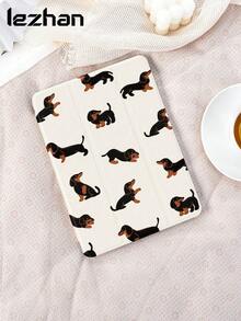 Dog 1 件可爱小狗设计平板电脑保护壳，兼容 iPad 10.2 英寸、iPad Pro 11 2021/2020/10th Gen、iPad Mini 4/5/6、Galaxy Tab A8 10.5 英寸 2022、Matepad 10.4/Tab，带铅笔槽，防摔，平板电脑支架保护壳 - 彩色 - 查看 5