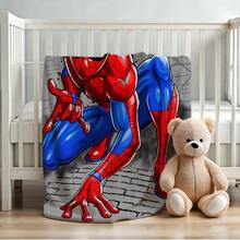 1pc Retro Cartoon Style Throw Blanket,Superhero Movie Print Blanket,Cartoon Character Printed Blanket,All-Season Universal Nap Blanket,Character Home Decor Blanket,Modern Fashion Gift Suitable For Home Bedroom Bed Sofa Office Lunch Break Cover Picnic Blanket - Nhiều màu - Xem 4