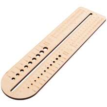 Wooden Sock Blockers For Knitting Needle Gauge Crochet Size Measurement Ruler Weaving Tool Needle Measuring Tool - Multicolor - View 5