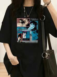 1 Piece Al-Hadar Women's T-Shirt - Cultural T-Shirt In Arabic, Soft Cotton, Loose Fit, Short Sleeve, Round Neck, Casual, 180g, 100% Cotton - 黑色 4 - 查看 11