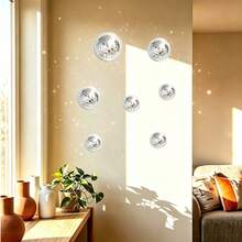 7Pcs Multi-Size Disco Mirror Ball Set, Silver Reflective Disco Balls For Party Decorations, Photo Booth Props - 7pcs/1 Set - View 4