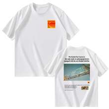 Kodaks Men's 100% Pure Cotton Photoshoot Print T-Shirt, Daily Outdoor Sports Tee, Breathable Sweat-Absorbent Short Sleeve Street Summer - 白色 - 查看 1