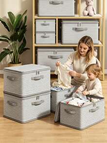 1 hộp đựng đồ bằng vải, hộp đựng đồ gia dụng gấp gọn dùng để đựng quần áo, đồ chơi, giỏ đựng đồ trong tủ quần áo. - Nhiều màu 1 - Xem 4