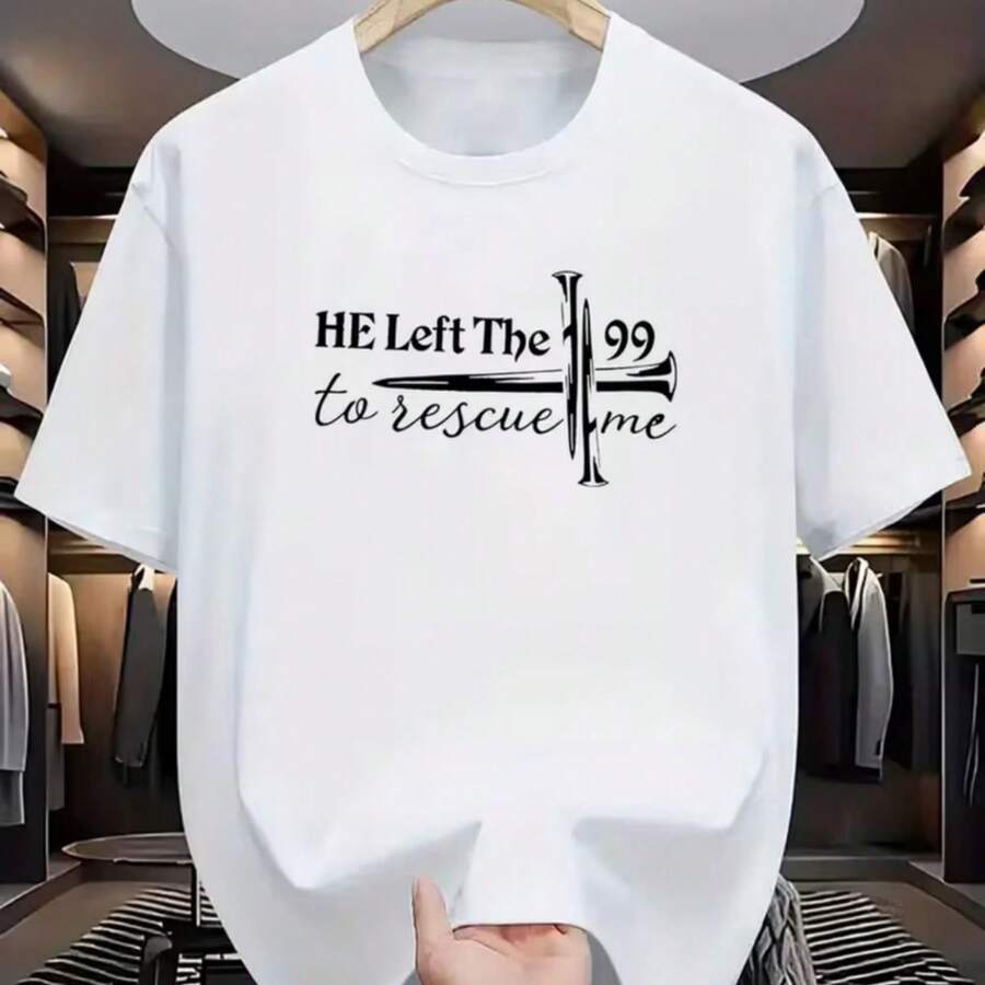 Printed T-Shirt For Men And Women - White - View 1