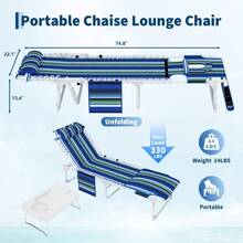 Patio Lounge Chair & Swing Chair - Black Green White - View 2