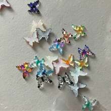 100个混合迷你蝴蝶装饰品 - 仙境花园装饰，微缩景观DIY工艺装饰礼品 - 查看 5