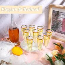 Bộ 10/20/25/30/50/100 chiếc ly champagne tái sử dụng chất lượng cao, phù hợp cho mọi loại tiệc như tiệc tùng, đám cưới, sinh nhật, ngày lễ Tình nhân, ngày của Mẹ, v.v. (Ly champagne, ly tiệc, ly sinh nhật) - Xem 6
