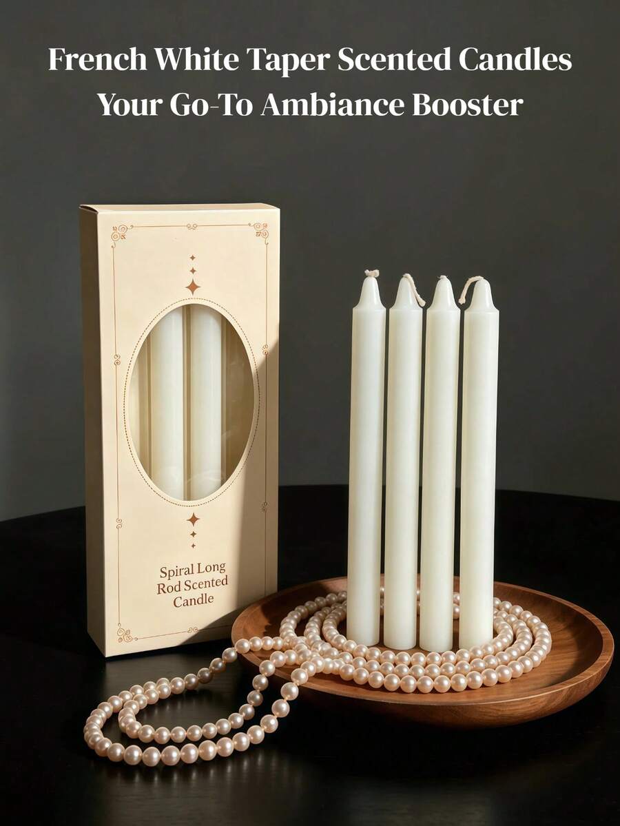 2PCS/4PCS,Light Luxury European Style Long Candles, Scented Candles, Smokeless Soy Wax Candles, Suitable For Creating An Atmosphere, Candlelight Dinners, Meditation And Lighting, Great Gift Choice, Long Candles, 25 Cm (9.84 Inches) In Length, Suitable For Dining Rooms, Living Rooms, And Central Decoration - Smooth Long Rod - View 1