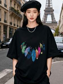 Women T-Shirts - Black - View 1
