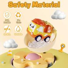 10 Pack Mini Push & Pull Construction Cars With Simulation Roadblocks, Early Educational Car Toy For Kids Boys,Great Gift For Kids Birthday Holiday - Multicolor - View 3