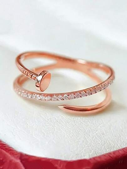 1 chiếc nhẫn đá Cubic Zirconia sang trọng, phù hợp cho nữ, lý tưởng cho đám cưới, lễ đính hôn, tiệc kỷ niệm, quà tặng ngày Valentine.