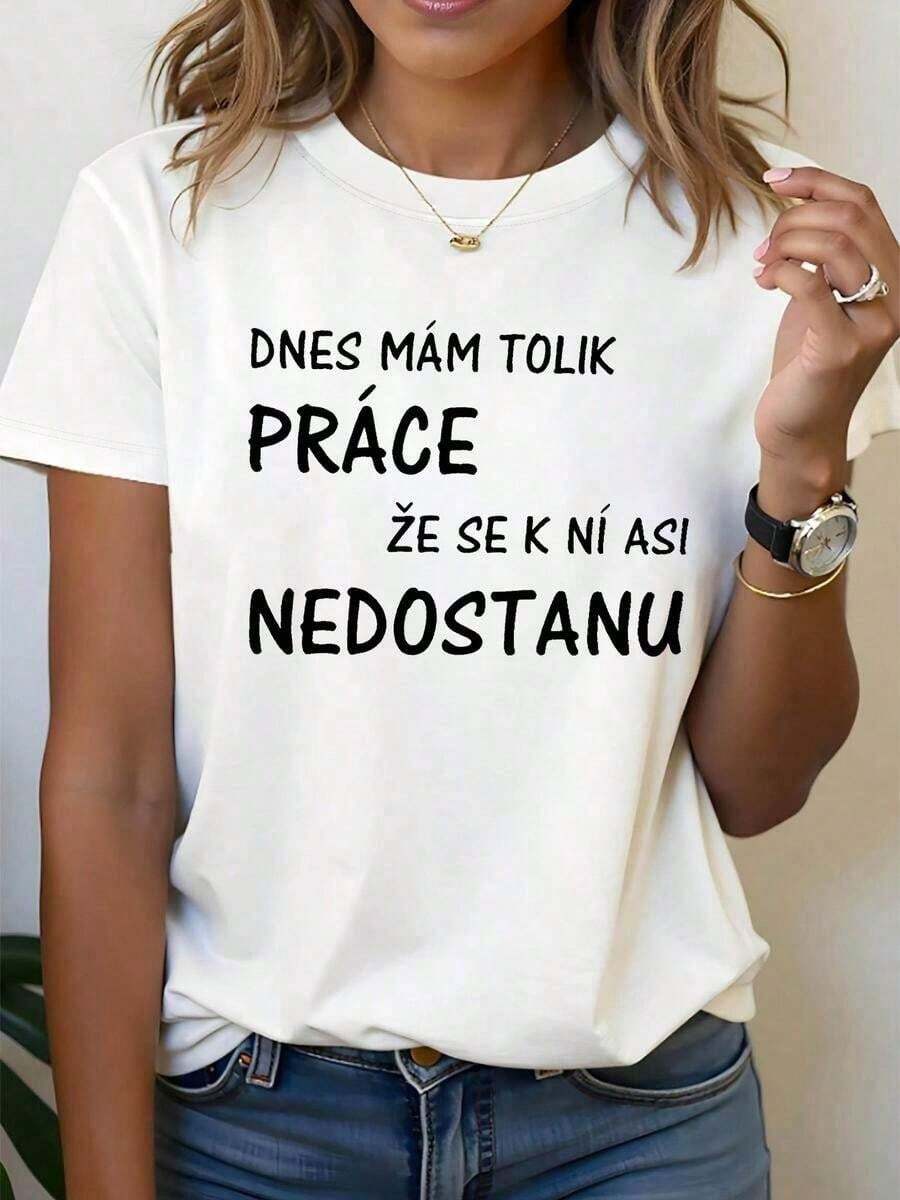 100% Cotton. One Classic And Versatile Piece: A Pure Cotton Cropped T-Shirt With Short Sleeves, A Lettering Design, And A Modern Style, Suitable For All Seasons. Women's Simple Solid Color T-Shirt, Loose And Slim Fit Casual Short Sleeve - 白色的 - 查看 1