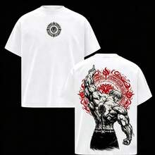 Escanor T-Shirt From The Seven Deadly Sins - A269 "Who Decided That?" Pride Sin Graphic Retro Heavy Unisex Anime Streetwear Gift For Fans - 酒紅色 - 查看 11