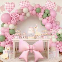 134pcs Silly Goose Balloon Arch Set, Includes Checkered Heart-Shaped Foil Balloons And Latex Balloons In Various Colors. Perfect For Birthday Parties, Gender Reveal Parties, Baby Showers, And Retro Goose-Themed Party Decorations. - View 5
