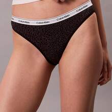 Calvin Klein Icon Logo 3-Pack Bikini QD5207 - Animal Mirror Oxford - View 4