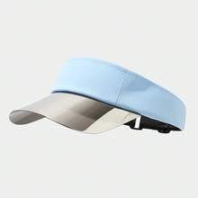 1pc Solid Color Polyester Fiber Visor Hat, Outdoor Sun Protection Hat For Summer - A - View 10