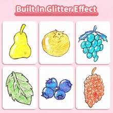 Bộ 60 bút nhũ kim loại, bút gel lấp lánh như cát chảy, bút dạ quang neon dùng để vẽ tranh, phác thảo, làm sổ lưu niệm, nhật ký, có sẵn các gói 1 chiếc/24 chiếc/36 chiếc/60 chiếc, món quà tuyệt vời cho sinh nhật, Giáng sinh, Ngày Valentine, Năm mới, Lễ Phục sinh. - Bộ - Xem 5