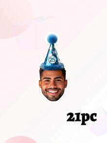 7/14/21pcs Banner Foto Wajah yang Dipersonalisasi, Banner Topi Pesta Kustom untuk Wajah, Banner Kepala Kustom yang Menyenangkan untuk Perayaan Ulang Tahun/Ulang Tahun Pernikahan, Banner Topi Pesta yang Dipersonalisasi untuk Dekorasi Banner Keluarga yang Menyenangkan - MultiWarna - View 10