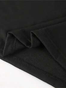 Camiseta Estampada de Moda para Mujer, Cuello Redondo, Estilo Casual, Ligera y Transpirable, Adecuada para Primavera y Verano. Camiseta de Algodón, Regalo Ideal. - Negro - Ver 5