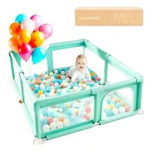 Baby Playpen 1.2x1.2 M Green Reinforced Structure - default - 查看 2
