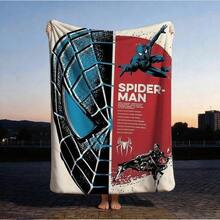 1pc S-Pider-Man Print Blanket,Retro Cartoon Style Throw Blanket,Cartoon Character Printed Blanket,All-Season Universal Nap Blanket,Character Home Decor Blanket,Modern Fashion Gift Suitable For Home Bedroom Bed Sofa Office Lunch Break Cover Picnic Blanket - Nhiều màu - Xem 2