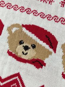 Family Matching Christmas Sweater Snowflake Reindeer Pattern Long Sleeve Round Neck Knitwear Pullovers - Mom - View 2