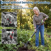 Gaderth 40" Long Handle Stand Up  Puller - 4-Claw With Ejector Gardening Hand Ing Tool Easy-Eject Easily Remove S Without Bending, Pulling, Or Kneeling - Black+Green - View 6