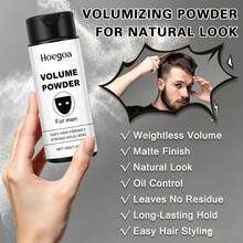 Hoegoa 40G/ Men's Volume Hair Powder, Non-Washable, Fluffy, Fresh-Smelling, Oil-Control, Long-Lasting Styling, Strongly Stylizing Hair Products, Must-Have For Travel, Father's Day Gift. - 白色 - 查看 5