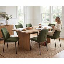 Chairus Modern Dining Chairs Set Of 2 Upholstered Kitchen Chairs In Chenille With Metal Legs For Dining Room/Kitchen/Bedroom - Verde - Ver 4