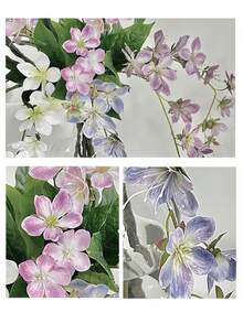 1pc/2pcs Artificial Jasmine Hanging Decor, Silk Flower Ornament, Lifelike As Real Flowers, Suitable For Balcony, Wedding, Home, Party, Graduation Ceremony, Vase, Spring Decoration, Wedding Accessories, Wedding Decor - Multicolor - View 7