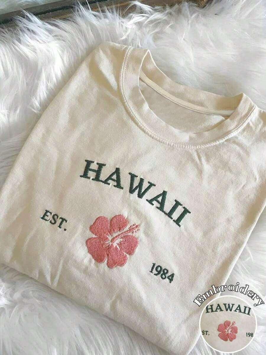 Y2K Style, Style, The Newest Of 2026, Cute Style, Casual Style. Women's Short-Sleeved T-Shirt With Round Neck And Cartoon Print, Versatile For Everyday Wear. 180g (S-XXXL) - 貝斯 - 查看 1