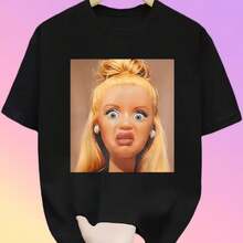 Printed T-Shirt For Men And Women - Black - View 1