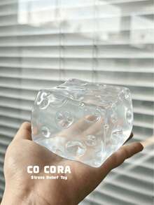 [Squishy] Glacier Jumbo Clear Cheese Squishy Toy - Suitable For Daily Office, Study Or As A Gift, Birthday, Halloween, Christmas, Holiday Party Pranks, Office And Student Stress Relief And Fun, Suitable For Party Gifts Of All Ages - 彩色 - 查看 9