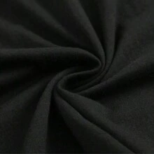 Oversized Boxy Cut Short Sleeve Jersey T Shirt Casual Crop Fit Streetwear Modern Minimalist All Season Essential Top-Comfortable Retro Cotton T-Shirt - 黑色 - 查看 6