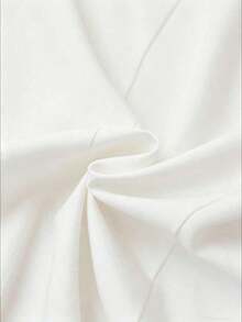 CURVE Blusa de manga de pétalo con lazo decorativo, casual/para el trabajo, talla grande de verano - Blanco - Ver 5