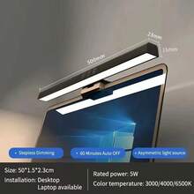 LED Laptop Screen Hanging Light, Computer Screen Suspension Lamp, Eye-Caring Gaming Desk Lamp, Gaming Fill Light, USB Powered Reading Lamp, 3 Adjustable Color Temperatures, 2 Sizes, Suitable For Home/Office/Gaming - 3 Colors Dimmable - View 13
