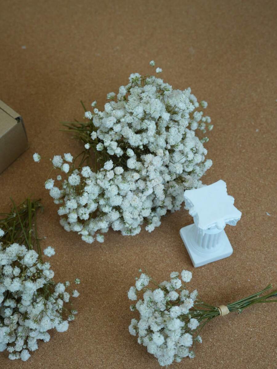 20/50/100/150/300 支迷你人造满天星及其他花卉 - 适用于树脂模具工艺品制作,象牙白花束,可用于发饰、婚礼花环、餐桌装饰、家居装饰 - 綠桿白滿天星2 - 查看 1
